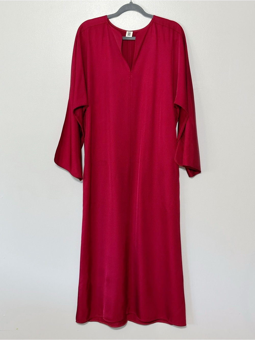 By Malene Birger Cais Maxi Dress in‎ Red Long Split Sleeve Size 36